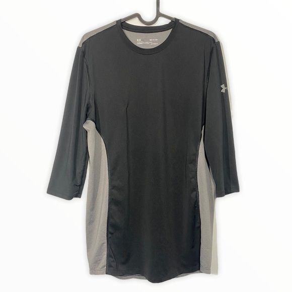 🍋men’s Under Armour Fitted Heat Gear Top - Picture 3 of 6